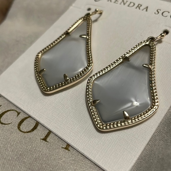 Gray and Gold Kendra Scott Alex Drop Earrings - Picture 4 of 5